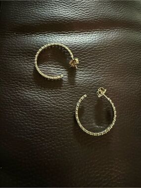 JAI Sterling Silver Cascading Symbols of Love Hoops with Puppy Paws, 1.5 inches